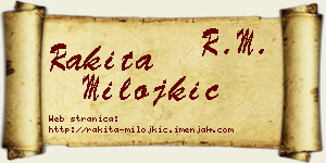 Rakita Milojkić vizit kartica